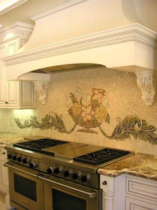 Плитка мозаика крупная для кухни на фартук