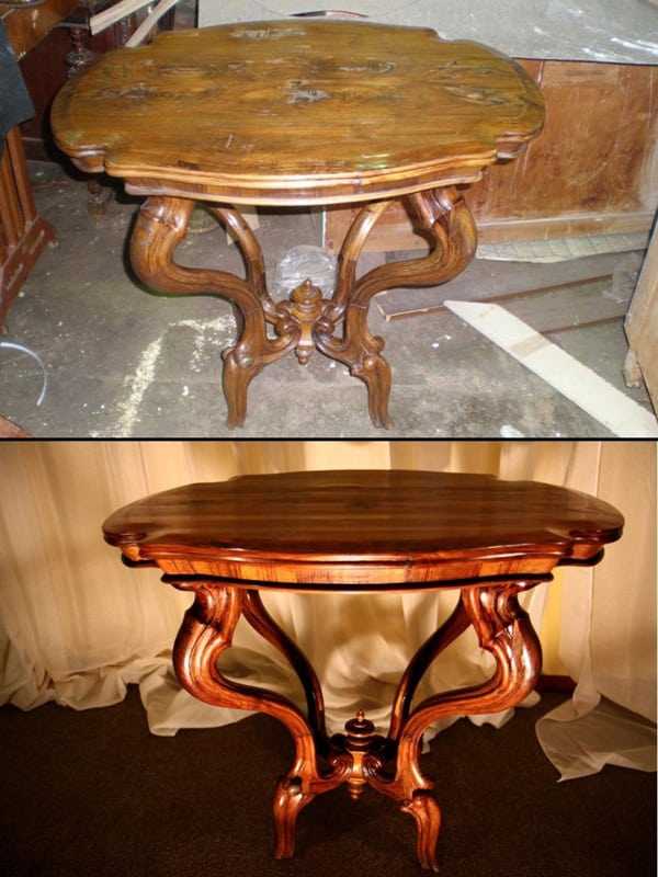 Реставрация старой лакированной мебели своими руками