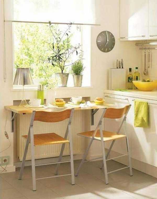 Кухонный стол подвесной к стене
