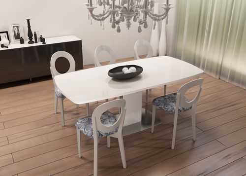 Овальный стол на кухню с керамической плиткой