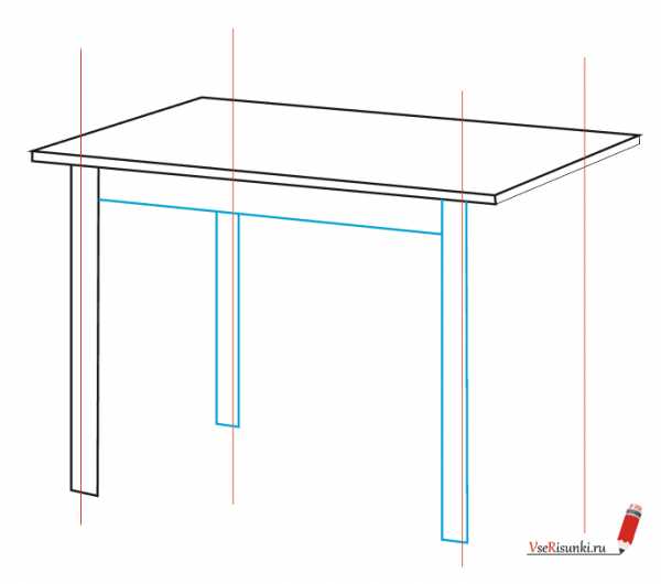Рисунок на ножках стола