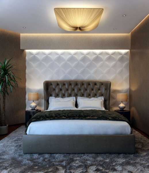 Кровать со встроенными светильниками