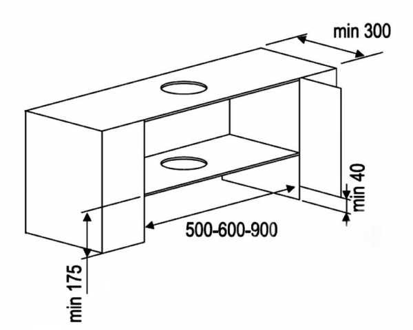 Размер встроенной вытяжки для шкафа 60 см